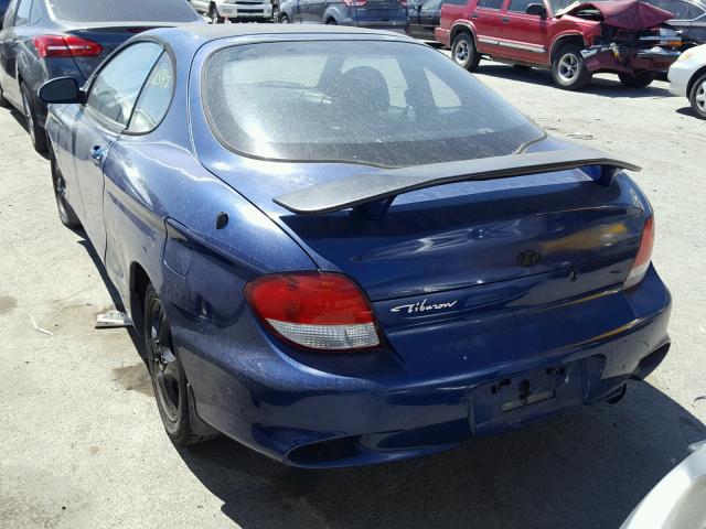 KMHJG25FX1U234290 - 2001 HYUNDAI TIBURON BLUE photo 3