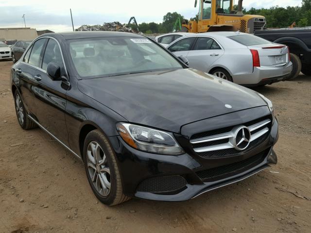 55SWF4KB1GU118308 - 2016 MERCEDES-BENZ C 300 4MAT BLACK photo 1