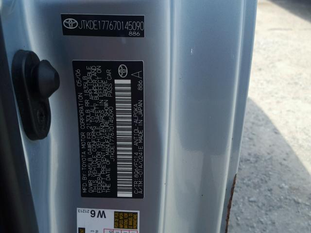 JTKDE177670145090 - 2007 TOYOTA SCION TC 蓝色 照片 10