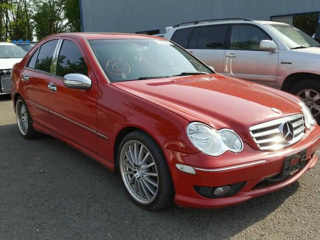 WDBRF52H56A876506 - 2006 MERCEDES-BENZ C GENERATI RED photo 1