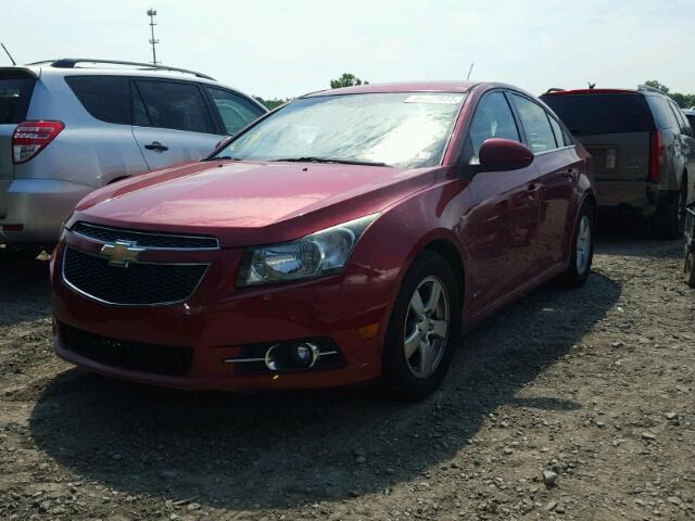 1G1PG5S91B7164668 - 2011 CHEVROLET CRUZE LT RED photo 2