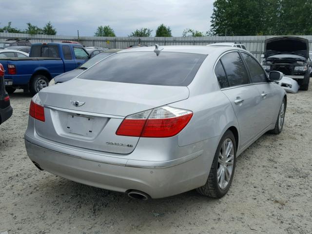 KMHGC46F39U038171 - 2009 HYUNDAI GENESIS 4. SILVER photo 4