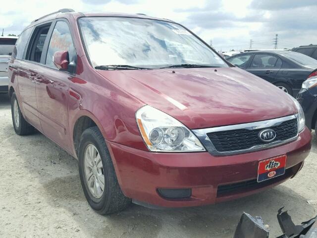 KNDMG4C71C6465868 - 2012 KIA SEDONA LX MAROON photo 1