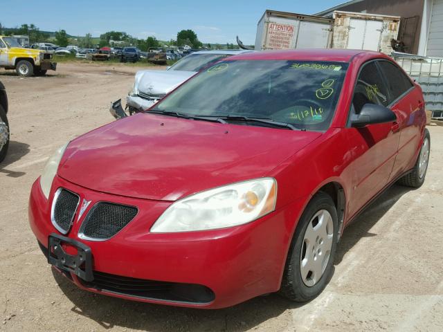 1G2ZF58B674255817 - 2007 PONTIAC G6 VALUE L RED photo 2