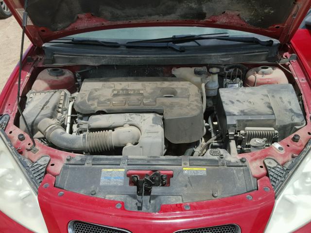 1G2ZF58B674255817 - 2007 PONTIAC G6 VALUE L RED photo 7