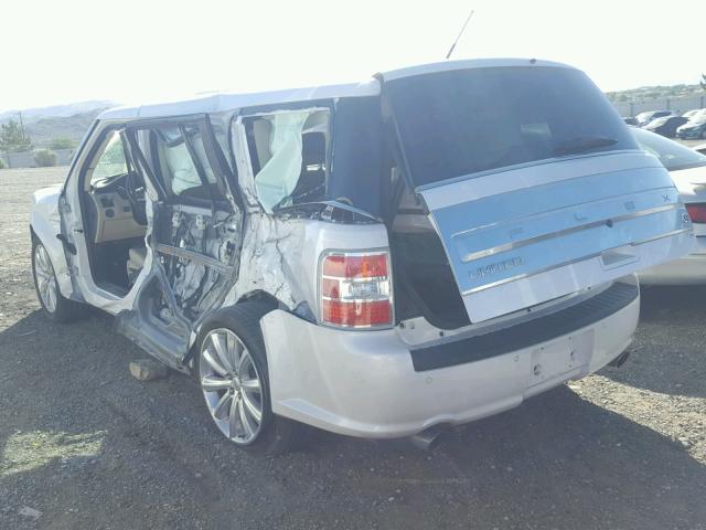 2FMHK6DT7EBD43829 - 2014 FORD FLEX LIMIT WHITE photo 3