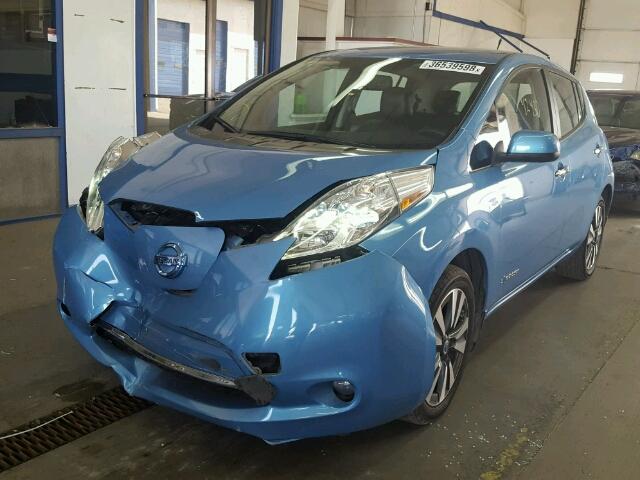 1N4AZ0CP6DC416437 - 2013 NISSAN LEAF S BLUE photo 2