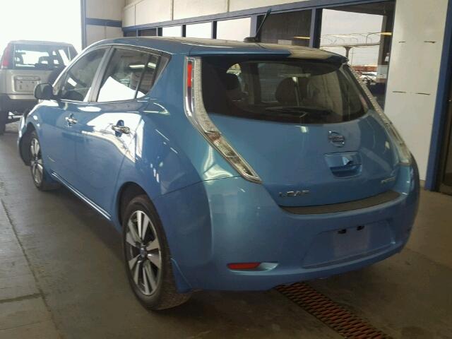 1N4AZ0CP6DC416437 - 2013 NISSAN LEAF S BLUE photo 3