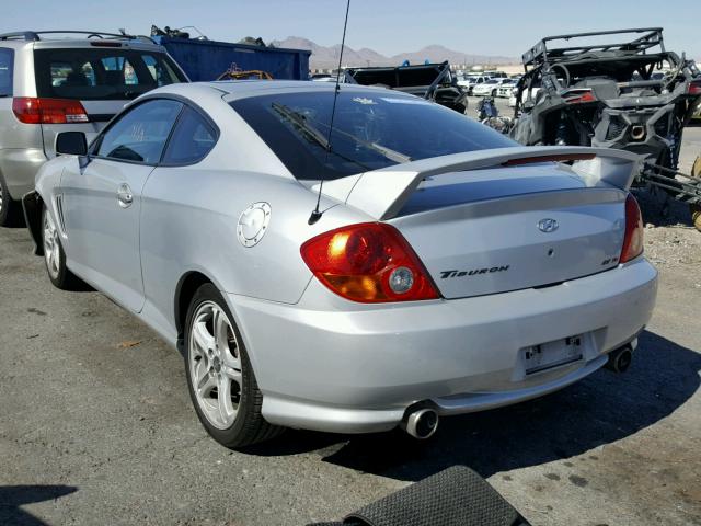 KMHHN65F94U141714 - 2004 HYUNDAI TIBURON GT SILVER photo 3