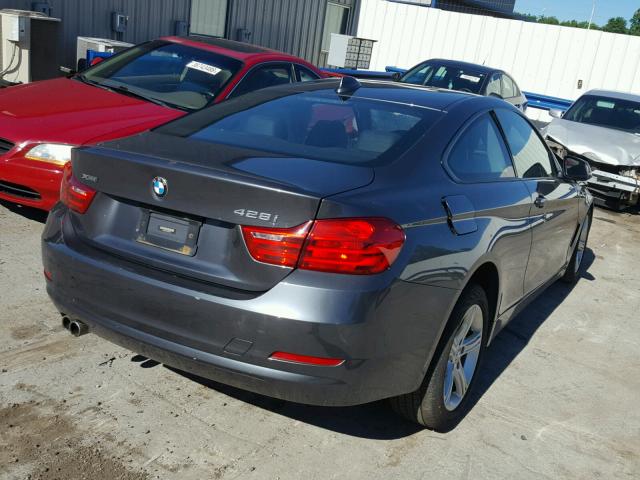 WBA3N9C52EK244865 - 2014 BMW 428 XI GRAY photo 4