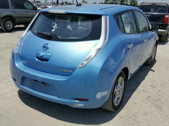 JN1AZ0CP9BT008895 - 2011 NISSAN LEAF SV BLUE photo 4