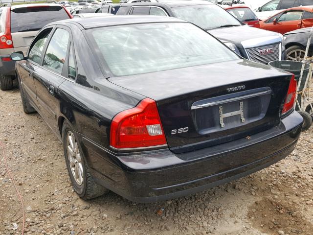 YV1TS59H141371062 - 2004 VOLVO S80 2.5T BLACK photo 3