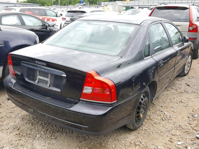 YV1TS59H141371062 - 2004 VOLVO S80 2.5T BLACK photo 4