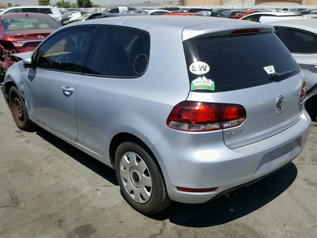 WVWBB7AJ2AW409618 - 2010 VOLKSWAGEN GOLF SILVER photo 3