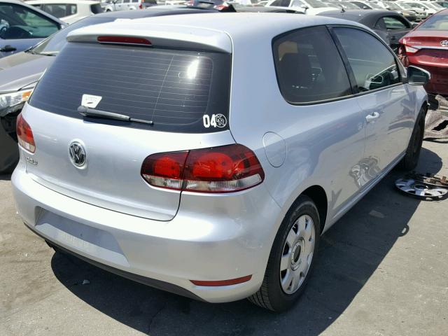 WVWBB7AJ2AW409618 - 2010 VOLKSWAGEN GOLF SILVER photo 4