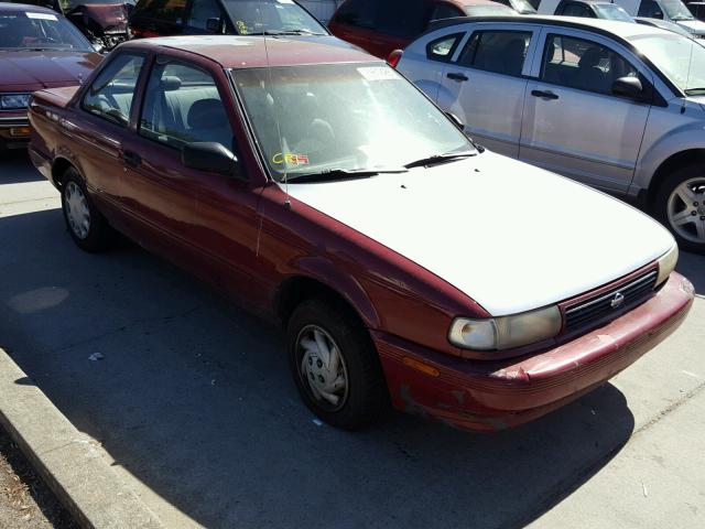 1N4EB32A8PC817710 - 1993 NISSAN SENTRA E BURGUNDY photo 1