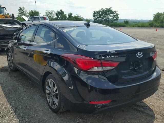 KMHDH4AE4EU108015 - 2014 HYUNDAI ELANTRA SE BLACK photo 3