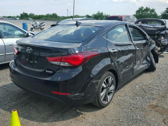 KMHDH4AE4EU108015 - 2014 HYUNDAI ELANTRA SE BLACK photo 4