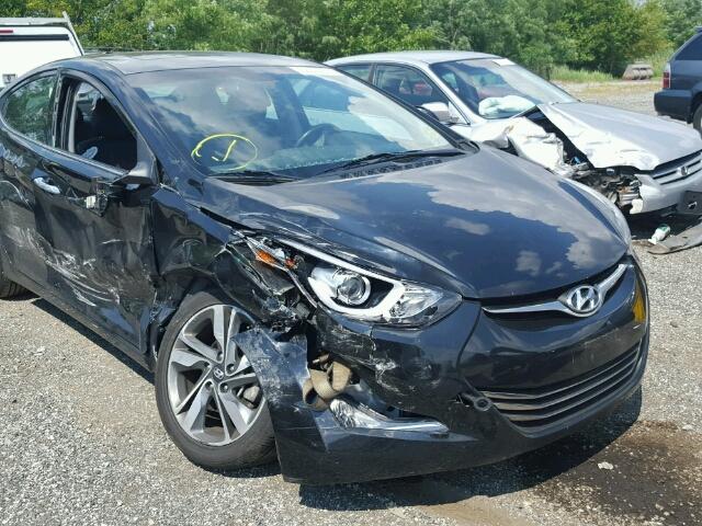 KMHDH4AE4EU108015 - 2014 HYUNDAI ELANTRA SE BLACK photo 9