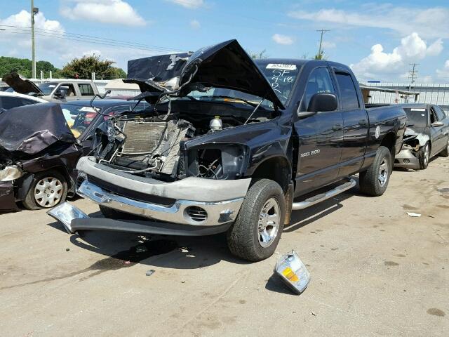 1D7HU18P47J637207 - 2007 DODGE RAM 1500 BLACK photo 2