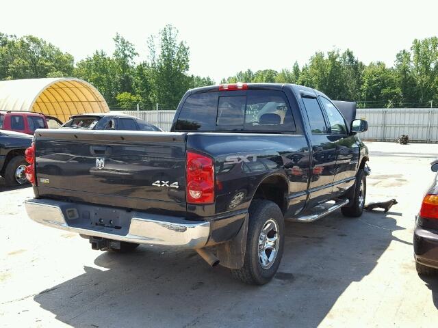 1D7HU18P47J637207 - 2007 DODGE RAM 1500 BLACK photo 4