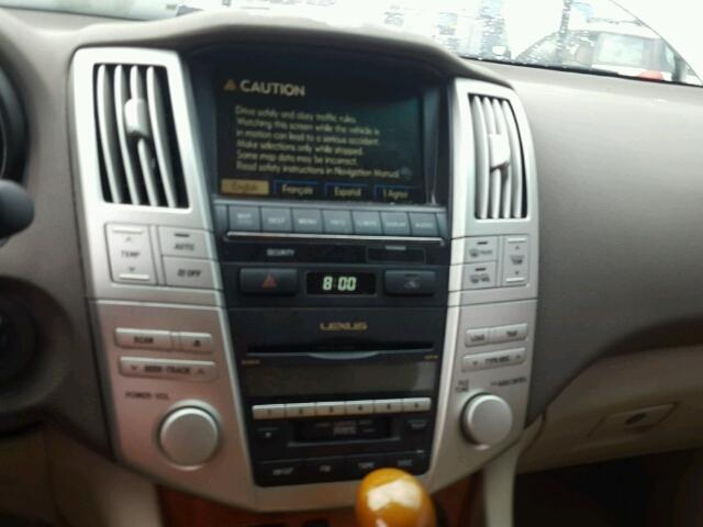 2T2HK31U67C021091 - 2007 LEXUS RX GOLD photo 9