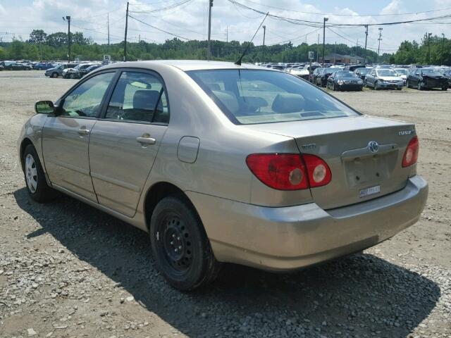 2T1BR30E37C813635 - 2007 TOYOTA COROLLA CE BEIGE photo 3