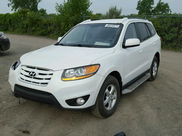 5NMSG4AG1AH370785 - 2010 HYUNDAI SANTA FE G WHITE photo 2