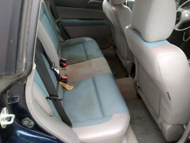 1F1SG63635H729325 - 2005 SUBARU FORESTER 2 BLUE photo 6