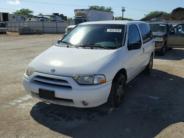 4N2ZN16T71D804710 - 2001 NISSAN QUEST SE WHITE photo 2