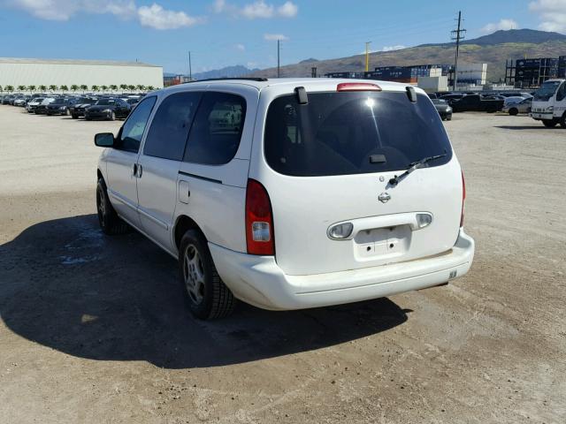 4N2ZN16T71D804710 - 2001 NISSAN QUEST SE WHITE photo 3