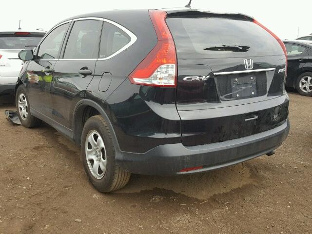 2HKRM4H35CH611151 - 2012 HONDA CR-V LX BLACK photo 3