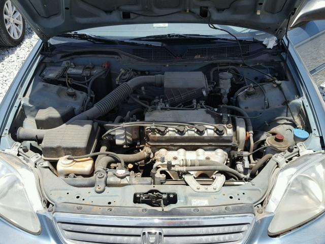 2HGEJ6613YH562988 - 2000 HONDA CIVIC BASE BLUE photo 7