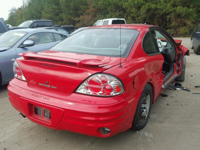 1G2NE12T2YM863590 - 2000 PONTIAC GRAND AM S RED photo 4