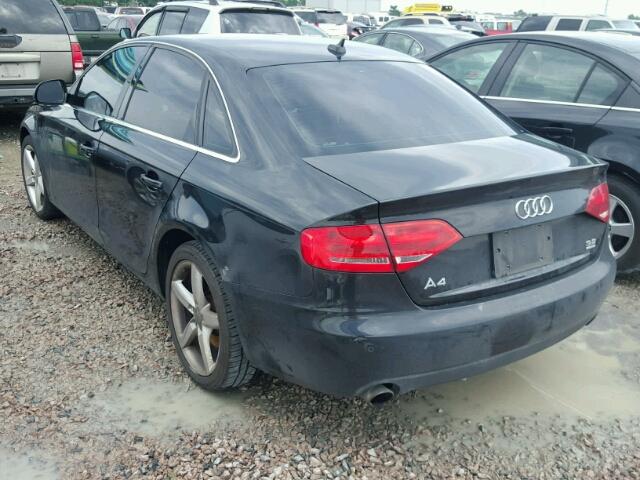 WAUMK78K39A072020 - 2009 AUDI A4 PRESTIG BLACK photo 3