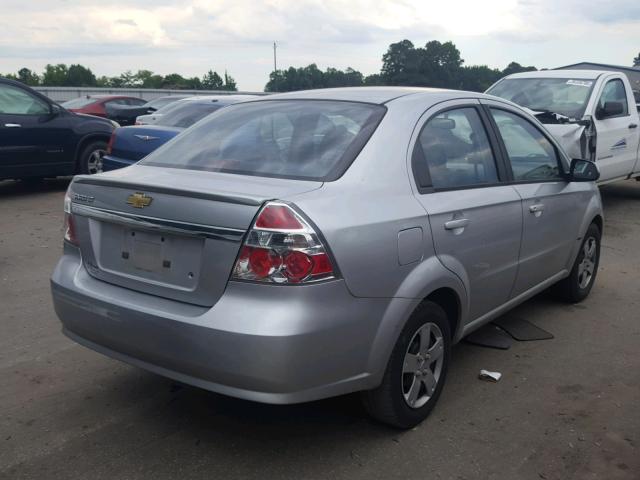 KL1TD5DE8BB229321 - 2011 CHEVROLET AVEO LS SILVER photo 4