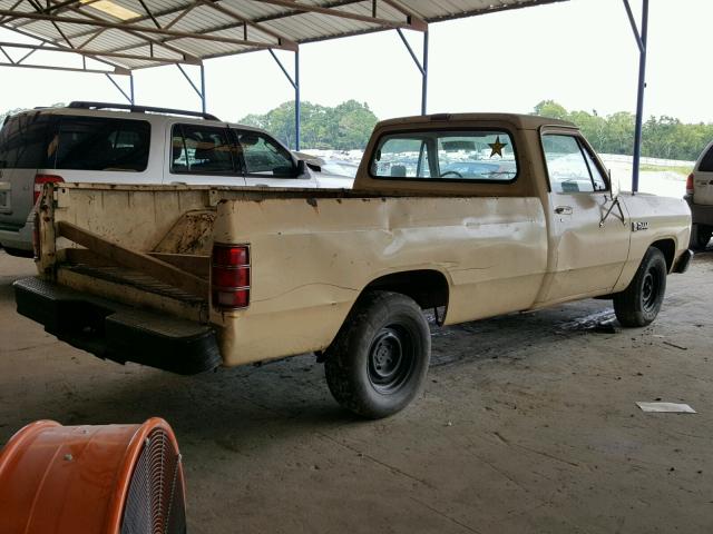 1B7FD14W4HS385064 - 1987 DODGE D-SERIES D CREAM photo 4