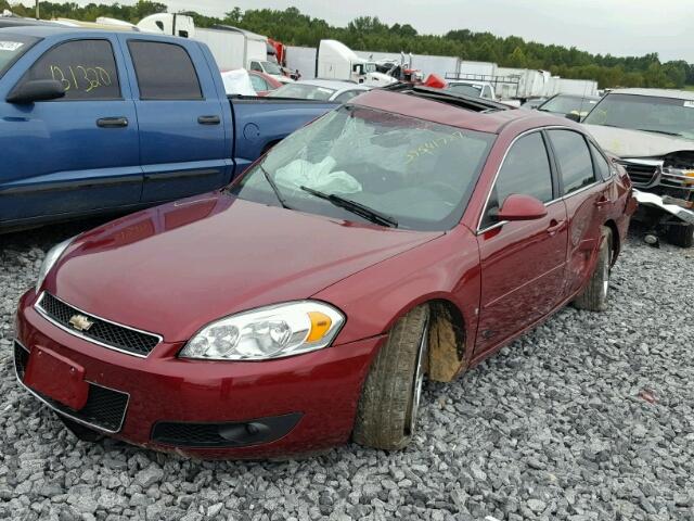 2G1WD58C889286376 - 2008 CHEVROLET IMPALA SUP MAROON photo 2