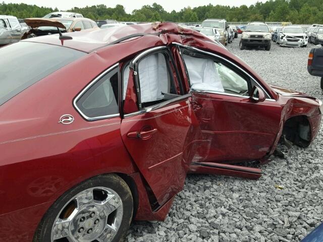 2G1WD58C889286376 - 2008 CHEVROLET IMPALA SUP MAROON photo 9