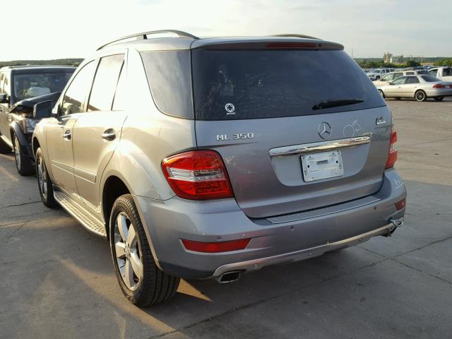 4JGBB5GB9BA734863 - 2011 MERCEDES-BENZ ML 350 SILVER photo 3