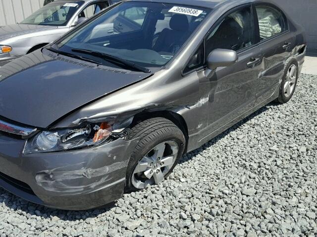 2HGFA16948H321356 - 2008 HONDA CIVIC EXL GRAY photo 9