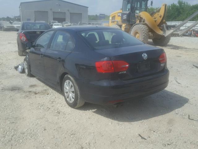 3VW2K7AJ4EM445801 - 2014 VOLKSWAGEN JETTA BASE Սև լուսանկար 3