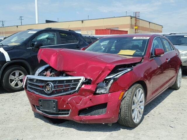 1G6AB5R37E0115102 - 2014 CADILLAC ATS LUXURY RED photo 2