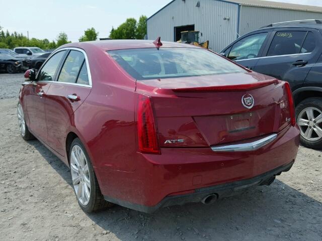 1G6AB5R37E0115102 - 2014 CADILLAC ATS LUXURY RED photo 3