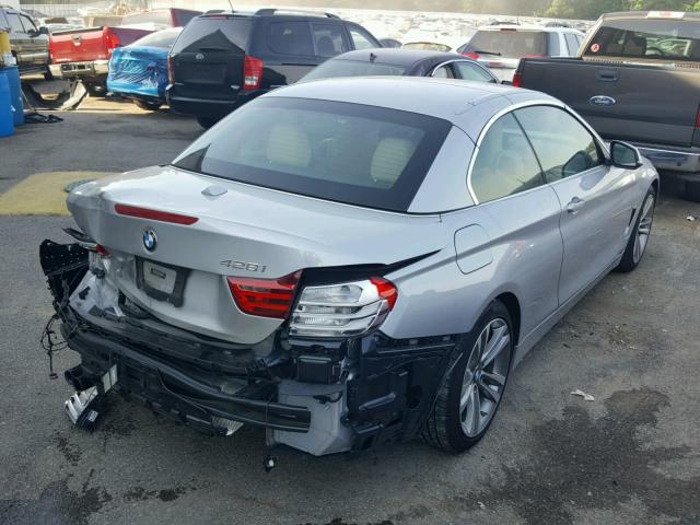 WBA3V7C56G5A26856 - 2016 BMW 428 I SILVER photo 4