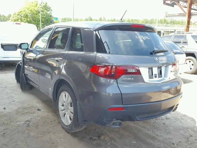 5J8TB2H2XBA001776 - 2011 ACURA RDX GRAY photo 3