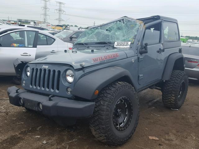 1C4AJWAG0EL316729 - 2014 JEEP WRANGLER S GRAY photo 2