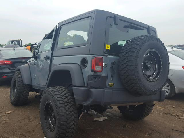 1C4AJWAG0EL316729 - 2014 JEEP WRANGLER S GRAY photo 3