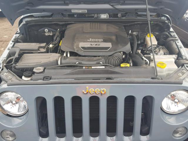 1C4AJWAG0EL316729 - 2014 JEEP WRANGLER S GRAY photo 7