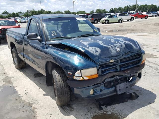 1B7FL26X0WS668816 - 1998 DODGE DAKOTA GREEN photo 1